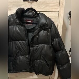 Black puffer jacket